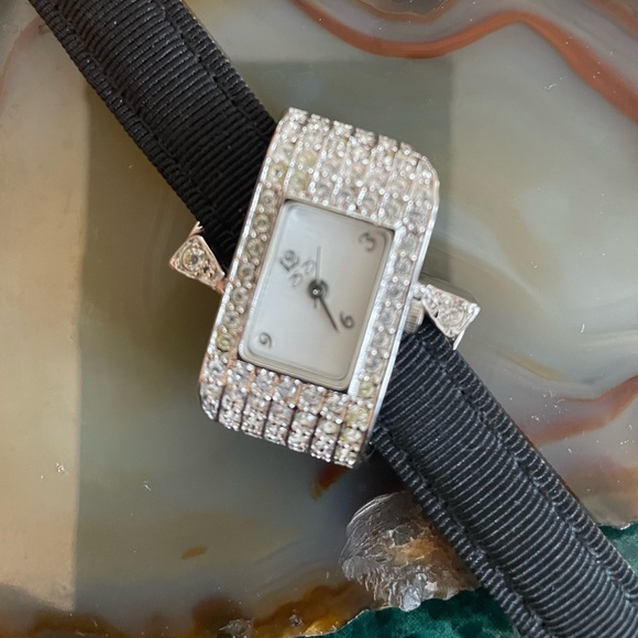 Collectable Holiday ArtDeco Suzanne Somers Crystal Art Deco Vintage Style Watch - Picture 10 of 15